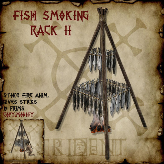 Second Life Marketplace Fish Smoking Rack II